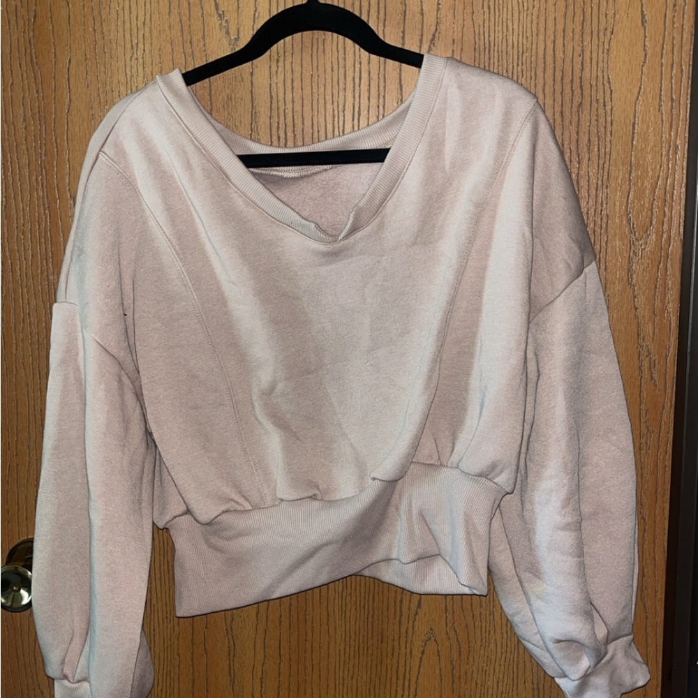 Women's Cream V-Neck Top
